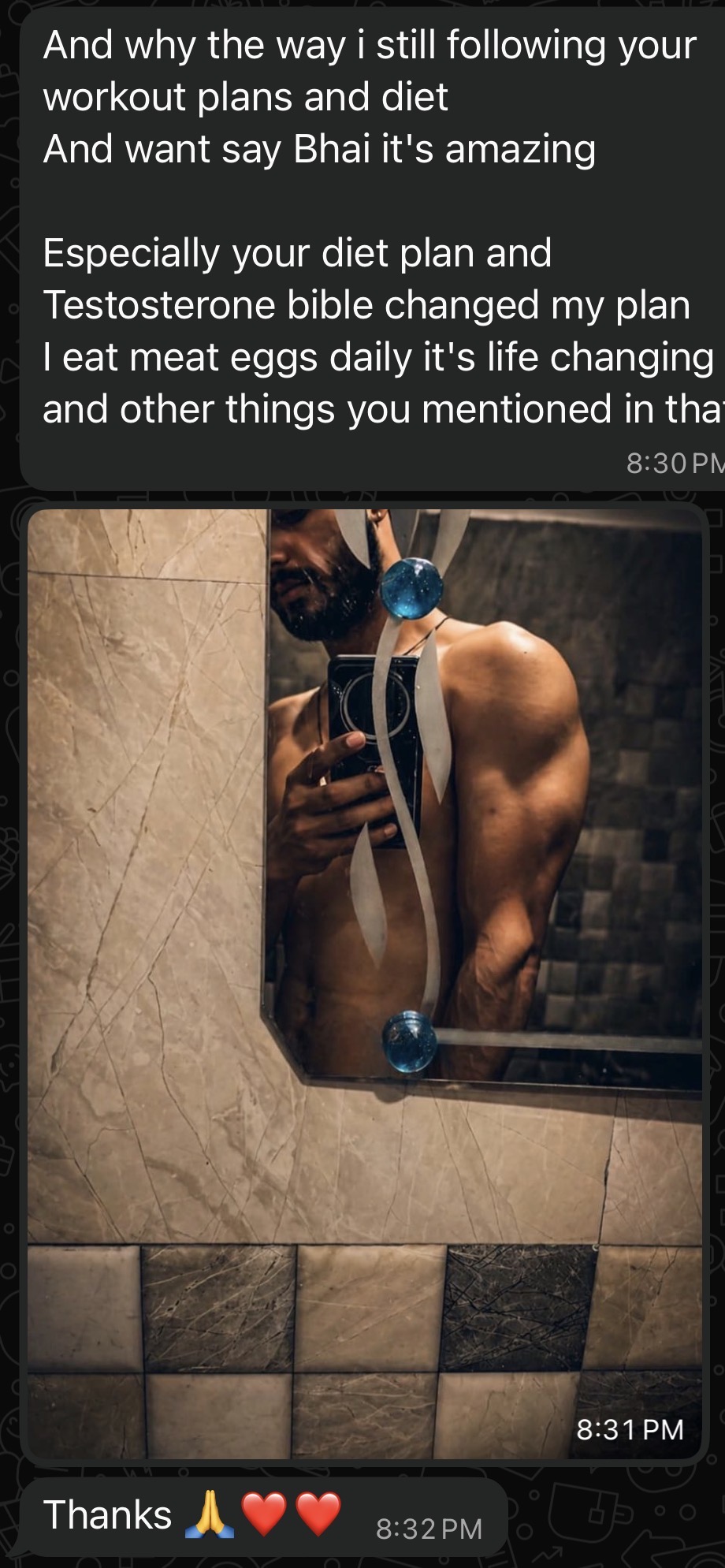 Ayaan testimonial about the diet plan and Testosterone Bible